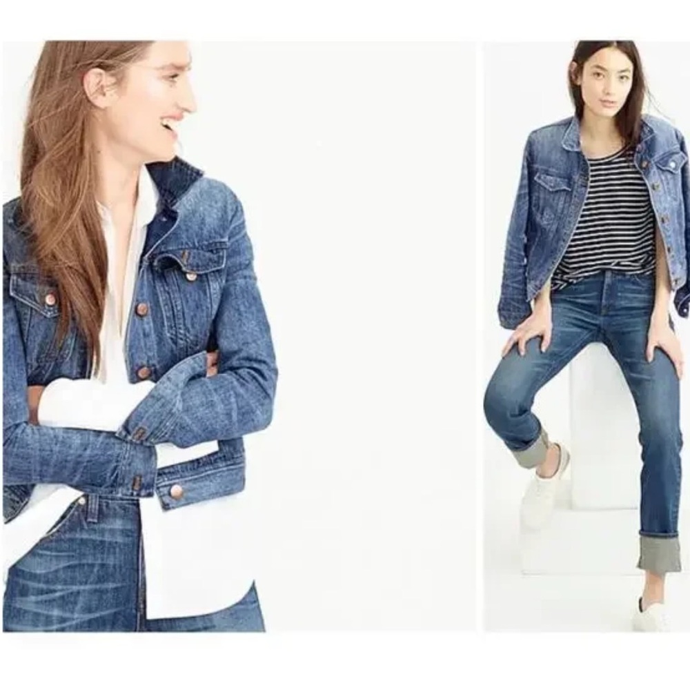 J. Crew ~ Classic Indigo Dark Denim Jean Jacket! - Picture 15 of 15